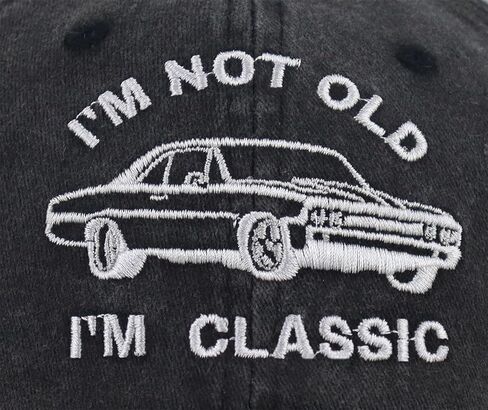 I'm Not Old I'm Classic Hat for Men Women, Adjustable Embroidered Cotton Retirement Baseball Cap in Saudi Arabia