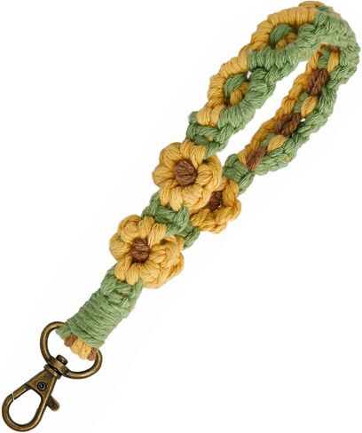 الدوبامين خمر المفاتيح ليتل ديزي هاتف محمول الحبل ارتسي موضة المنسوجة يدويا شريط للرسغ البوهيمي اللون مطابقة الأزهار in Kuwait