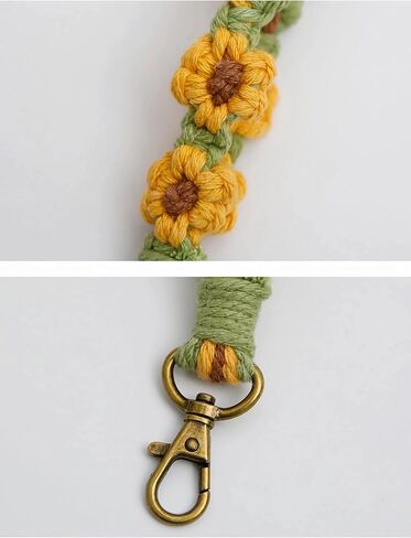 الدوبامين خمر المفاتيح ليتل ديزي هاتف محمول الحبل ارتسي موضة المنسوجة يدويا شريط للرسغ البوهيمي اللون مطابقة الأزهار in Kuwait