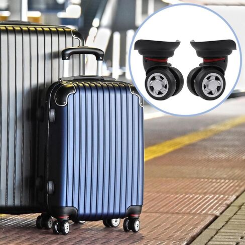 Bstinay W055 قطعتان من عجلات استبدال الأمتعة الدوارة اليسرى واليمنى مع أشرطة مطاطية in Kuwait