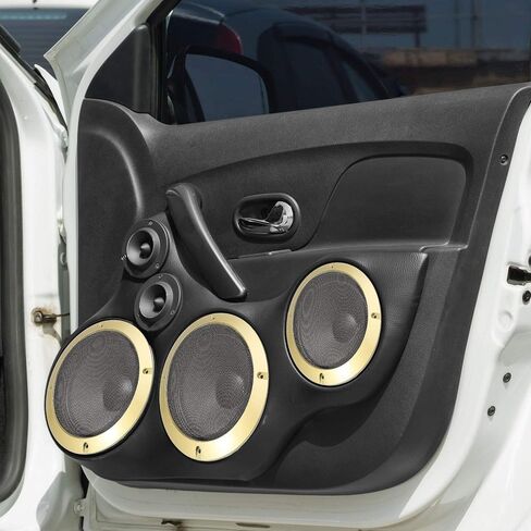 X AUTOHAUX 2pcs 6.5" Blue Car Audio Speaker Cover Mesh Subwoofer Grill Horn Glossy Guard Protector in Saudi Arabia