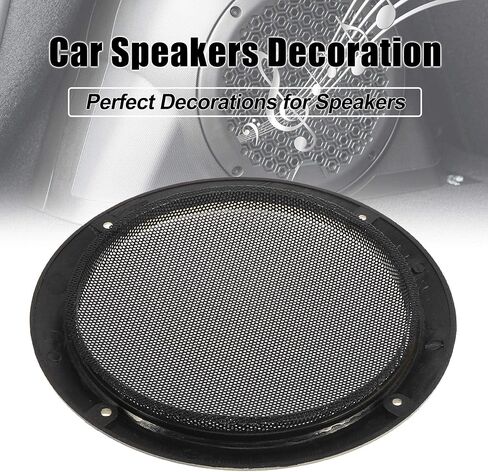 X AUTOHAUX 2pcs 6.5" Blue Car Audio Speaker Cover Mesh Subwoofer Grill Horn Glossy Guard Protector in Saudi Arabia