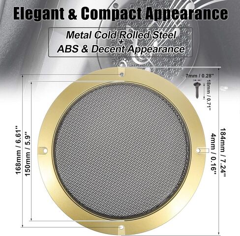 X AUTOHAUX 2pcs 6.5" Blue Car Audio Speaker Cover Mesh Subwoofer Grill Horn Glossy Guard Protector in Saudi Arabia