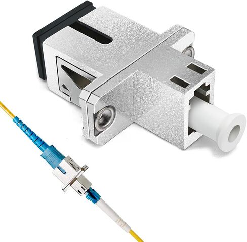 كابل محول الألياف الضوئية المزدوج ST إلى LC متعدد الأوضاع 62.5/125، محول دونجل موصل هجين، محول نقل متبادل عبر الإنترنت من ذكر إلى أنثى - 1 قدم. in Kuwait