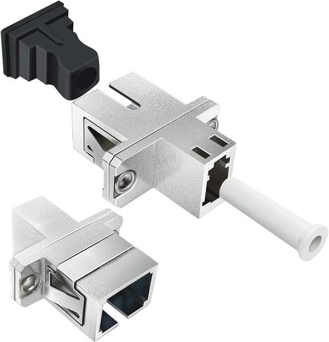 كابل محول الألياف الضوئية المزدوج ST إلى LC متعدد الأوضاع 62.5/125، محول دونجل موصل هجين، محول نقل متبادل عبر الإنترنت من ذكر إلى أنثى - 1 قدم. in Kuwait