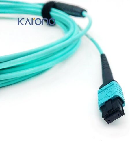 كابل 3M (10 قدم) MPO/MTP LC x 8 OM3 متعدد الأوضاع، 4 دوبلكس LC، كابل ألياف بصرية مروحية 40 جيجا بايت إلى 10 جيجا بايت، قطبية 8 ألياف من النوع B - أكوا in Kuwait