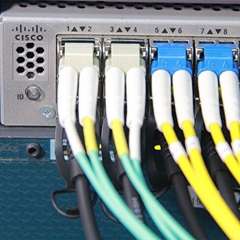 كابل 3M (10 قدم) MPO/MTP LC x 8 OM3 متعدد الأوضاع، 4 دوبلكس LC، كابل ألياف بصرية مروحية 40 جيجا بايت إلى 10 جيجا بايت، قطبية 8 ألياف من النوع B - أكوا in Kuwait