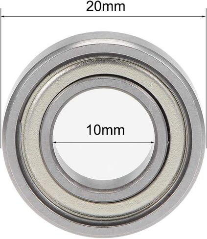 uxcell MR2010ZZ Deep Groove Ball Bearings 10mm x 20mm x 6mm Double Shielded Chrome Steel P0(ABEC1) 10pcs in Saudi Arabia