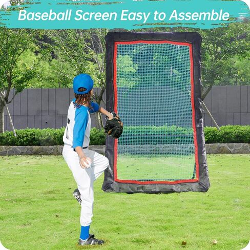 كرة البيسبول الخلفية، شبكة ارتداد البيسبول، كرة البيسبول الخلفية، شبكة ارتداد البيسبول، 4X7FT تجميع محمولة in Kuwait