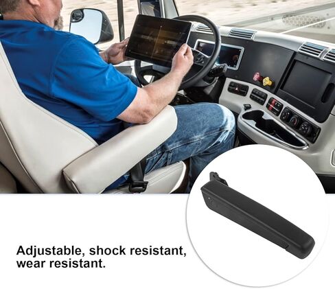 KIMISS Car Arm Rest Car Seat Armrest Covers Faux Leather Black Armrest Arm Rest Cover Adjustable 0‑120° 55mm/2.16in Universal Armrest Cover Replacement for Iveco Motorhome in Saudi Arabia