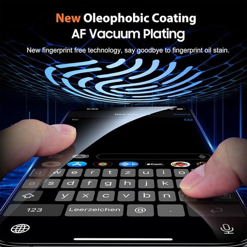 واقي شاشة UniqueMe لهاتف iPhone 15 Pro Max، [محاذاة تلقائية] إزالة الغبار تلقائيًا بصلابة 9H تغطية كاملة للشاشة من الزجاج المقوى الخالي من الفقاعات 6.7 بوصة - عبوتان in Kuwait