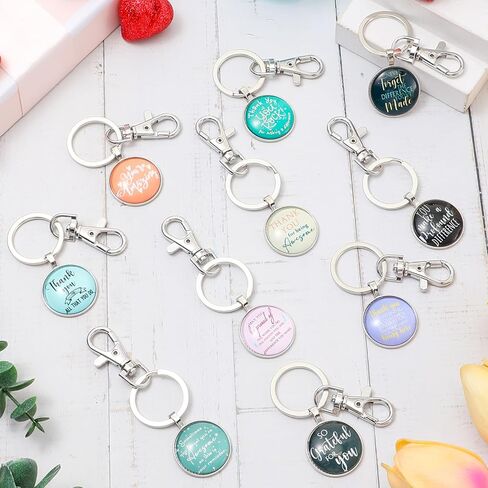 60 مجموعة من هدايا تقدير الموظفين من سلسلة المفاتيح المصنوعة من الفولاذ المقاوم للصدأ، شكرًا لك، أكياس الأورجانزا، هدايا تحفيزية لزميل العمل، ممرضة المدرسة، هدايا مدرسية، هدايا الأعمال المكتبية in Kuwait