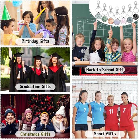 60 مجموعة من هدايا تقدير الموظفين من سلسلة المفاتيح المصنوعة من الفولاذ المقاوم للصدأ، شكرًا لك، أكياس الأورجانزا، هدايا تحفيزية لزميل العمل، ممرضة المدرسة، هدايا مدرسية، هدايا الأعمال المكتبية in Kuwait