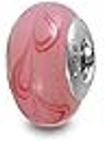 Galaxy Gold GG سحر زجاج مورانو أصلي يناسب أساور Pandora Charm، 925 الفضة الاسترليني الملونة دوامة قوس قزح الوردي الصفاء سحر الخرزة الزجاجية الأصلية للسوار والقلادة in Kuwait