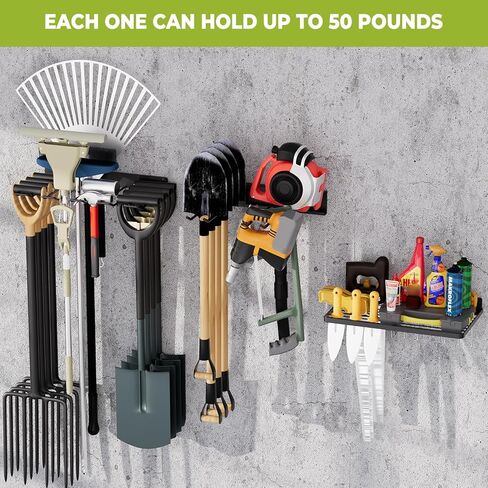 MAWEW Garage Organizer، منظمات المرآب والتخزين، حامل جداري منظم لأدوات المرآب، رف تخزين المرآب العلوي، تخزين المرآب المعدني، يبلغ مقاسه 47.5 × 7.5 × 1.9 بوصة، ويحمل 50 رطلاً. in Kuwait