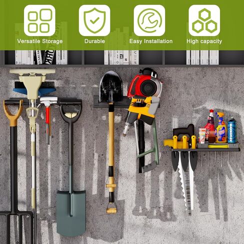 MAWEW Garage Organizer، منظمات المرآب والتخزين، حامل جداري منظم لأدوات المرآب، رف تخزين المرآب العلوي، تخزين المرآب المعدني، يبلغ مقاسه 47.5 × 7.5 × 1.9 بوصة، ويحمل 50 رطلاً. in Kuwait