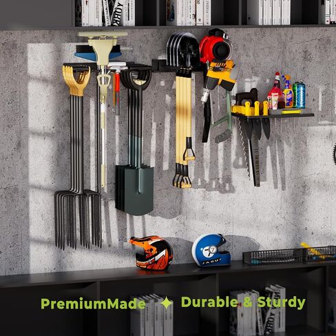 MAWEW Garage Organizer، منظمات المرآب والتخزين، حامل جداري منظم لأدوات المرآب، رف تخزين المرآب العلوي، تخزين المرآب المعدني، يبلغ مقاسه 47.5 × 7.5 × 1.9 بوصة، ويحمل 50 رطلاً. in Kuwait