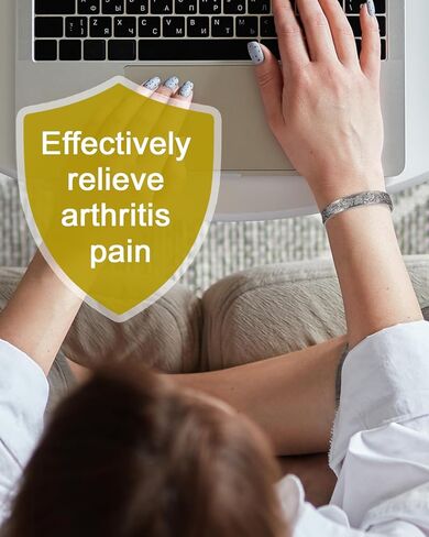 سوار مغناطيسي نحاسي للنساء لالتهاب المفاصل، مجوهرات نحاسية نقية، أساور التخلص من السموم الليمفاوية مع مغناطيس 3500 غاوس (لون فضي) in Kuwait