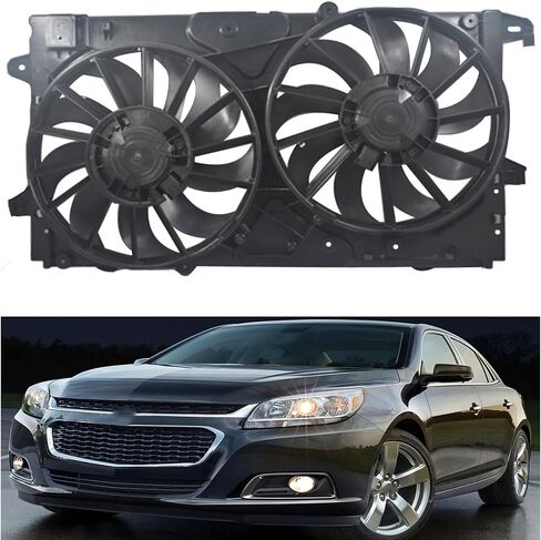 استبدال مجموعة مروحة تبريد المبرد المزدوج من munirater لـ 2013-2015 Malibu 2015-2017 Impala 2016 Malibu Limited 2.0L/2.5L GM3115249 20979495 in Kuwait