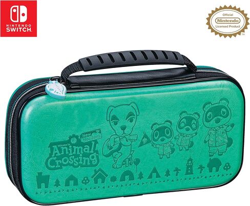 Game Traveler Nintendo Switch Animal Crossing Case - Holds Switch OLED, Switch or Switch Lite, Adjustable Viewing Stand & Bonus Game Cases, Deluxe Carry Handle, Licensed Nintendo Switch Case in Saudi Arabia