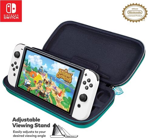 Game Traveler Nintendo Switch Animal Crossing Case - Holds Switch OLED, Switch or Switch Lite, Adjustable Viewing Stand & Bonus Game Cases, Deluxe Carry Handle, Licensed Nintendo Switch Case in Saudi Arabia
