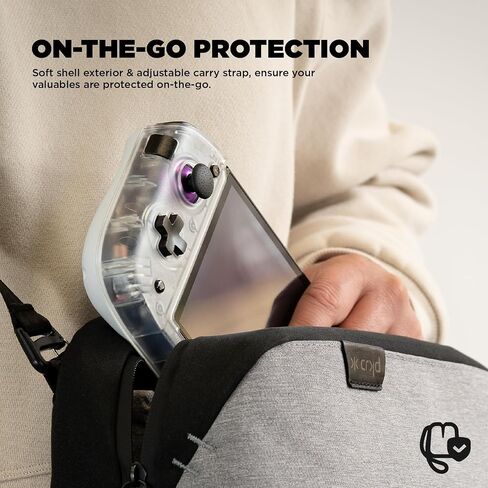 CRKD Gear Bag Protective Carry Case - Gaming Bag for Steam Deck/Oled/Playstation Portal/Nintendo Switch/Nitro Deck/Handheld Console Accessories (Charcoal Grey) in Saudi Arabia