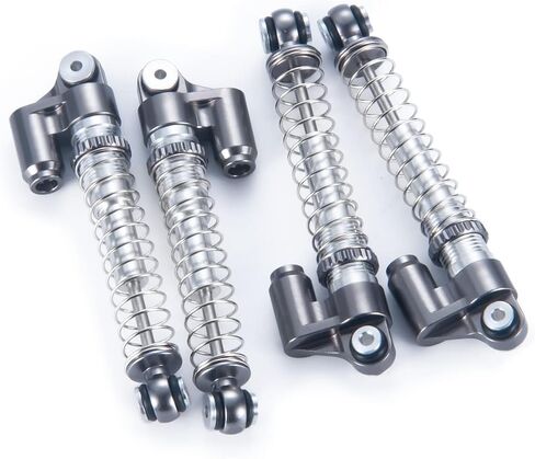 1/24th RC Car Shocks 43mm Aluminum Absorber Damper for All AXIAL SCX24 AXI90081 Deadbolt C10 Gladiator Bronco (Grey) in Saudi Arabia