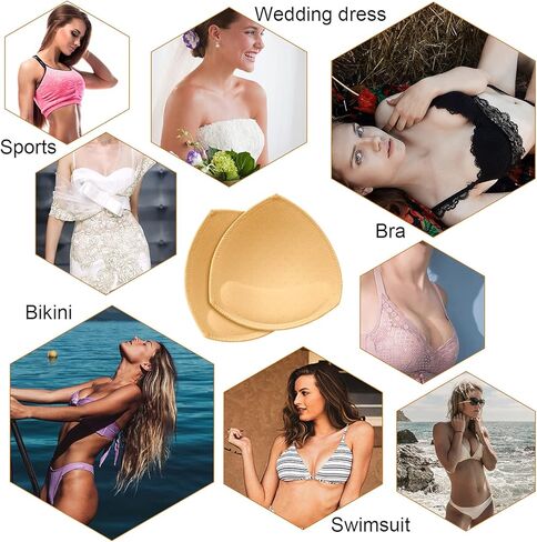 TopBine Removable Bra Pads Inserts Women's Comfy Sports Cups Bra Insert for BIkini Top Swimsuit in Kuwait
