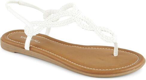 XAPPEAL Akia - Women's Braided Ankle Strap Gladiator Thong Flip Flop Sandals in Saudi Arabia