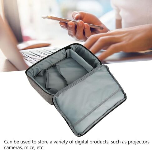 حقيبة جهاز عرض زونات، حقيبة حمل للسفر لجهاز العرض، حقيبة يد محمولة لجهاز العرض مع حزام ثابت قابل للتعديل وفواصل لجهاز العرض الصغير والملحقات in Kuwait