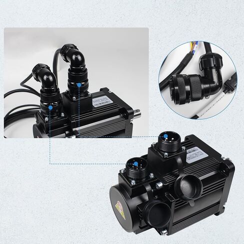 CNCTOPBAOS 1.5KW AC Servo Motor Kit,220V with Servo Driver System Controller Kit,with Encoder,Power Cable 1500W 2500rpm 5.73Nm ac servo kit for Industrial Robot/Cutting Machine/Medical Equipment in Saudi Arabia