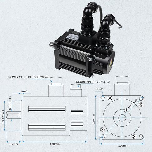 CNCTOPBAOS 1.5KW AC Servo Motor Kit,220V with Servo Driver System Controller Kit,with Encoder,Power Cable 1500W 2500rpm 5.73Nm ac servo kit for Industrial Robot/Cutting Machine/Medical Equipment in Saudi Arabia