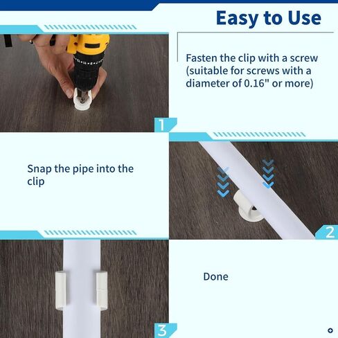 Homaisson 150 Pack PEX Clips, 1/2 in, 3/4 in and 1 in PEX Pipe Clamp Clips, U-Hook Plastic Pipe Clamp Tools, PVC Water Pipe Support Holder Socket in Saudi Arabia