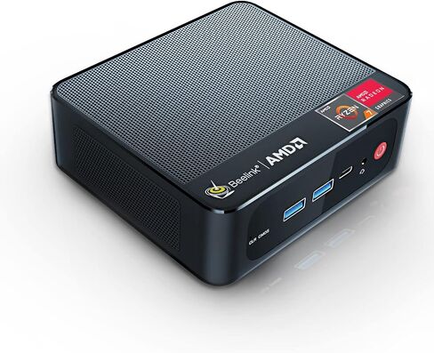 Beelink SER5 PRO Mini PC,AMD Ryzen 5 5600H(up to 4.2GHz,6C/12T),16G DDR4 RAM(3200MHz)/500GB M.2 PCIe3.0 NVMe SSD Mini Computer,Supports 4K Three-Screen Display/WiFi 6/BT5.2 in Saudi Arabia