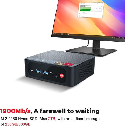 Beelink SER5 PRO Mini PC,AMD Ryzen 5 5600H(up to 4.2GHz,6C/12T),16G DDR4 RAM(3200MHz)/500GB M.2 PCIe3.0 NVMe SSD Mini Computer,Supports 4K Three-Screen Display/WiFi 6/BT5.2 in Saudi Arabia