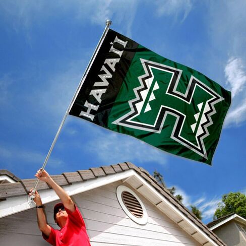 College Flags & Banners Co. Hawaii Warriors Rainbows University Large College Flag in Saudi Arabia