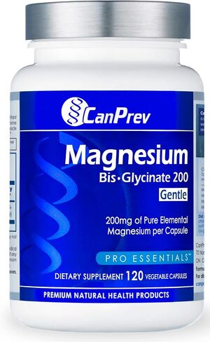 CanPrev Magnesium Bisglycinate Capsules (200 mg) - High Absorption Bisglycinate Magnesium Supplement for Women & Men - Magnesium Pills for Rest - Magnesium Glycinate Chelate Supplement 120 Capsules in Saudi Arabia