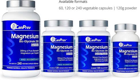 CanPrev Magnesium Bisglycinate Capsules (200 mg) - High Absorption Bisglycinate Magnesium Supplement for Women & Men - Magnesium Pills for Rest - Magnesium Glycinate Chelate Supplement 120 Capsules in Saudi Arabia