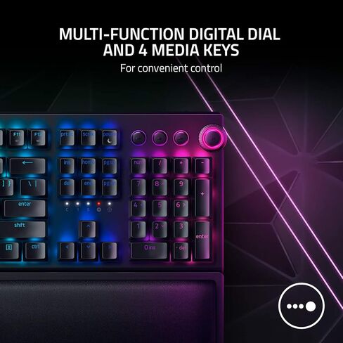 لوحة مفاتيح الألعاب اللاسلكية الميكانيكية Razer BlackWidow V3 Pro: مفاتيح ميكانيكية خضراء - تعمل باللمس والنقر - إضاءة Chroma RGB - مقاومة للظلال - وظائف ماكرو قابلة للبرمجة (متجددة) in Kuwait