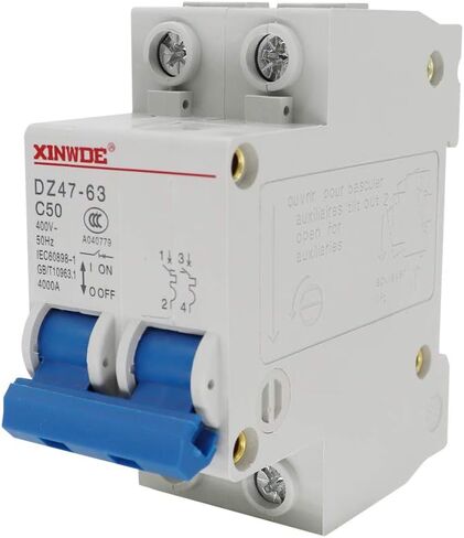 قاطع الدائرة المصغرة ذو الجهد المنخفض DZ47-63 2 Pole 20A 400V DIN Rail Mount C20 in Kuwait