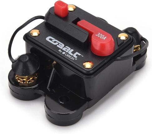 قاطع دائرة Orion Cobalt CB300A 300 أمبير مع إعادة ضبط يدوي للسيارة والبحرية وATV والشاحنات وRV والدراجات النارية - حماية يدوية للطاقة لصمامات أنظمة الصوت، بطارية حرارية، 12V-24VDC (300A) in Kuwait