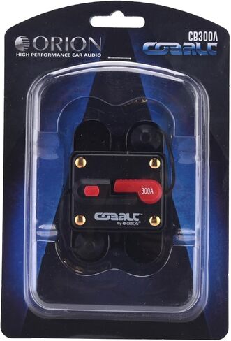 قاطع دائرة Orion Cobalt CB300A 300 أمبير مع إعادة ضبط يدوي للسيارة والبحرية وATV والشاحنات وRV والدراجات النارية - حماية يدوية للطاقة لصمامات أنظمة الصوت، بطارية حرارية، 12V-24VDC (300A) in Kuwait