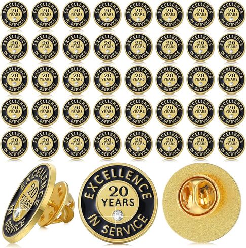 50 Pcs Year of Service Pin Employee Excellence Award Lapel Pin Performance Recognition Reward Anniversary Pin (4 Year) in Saudi Arabia