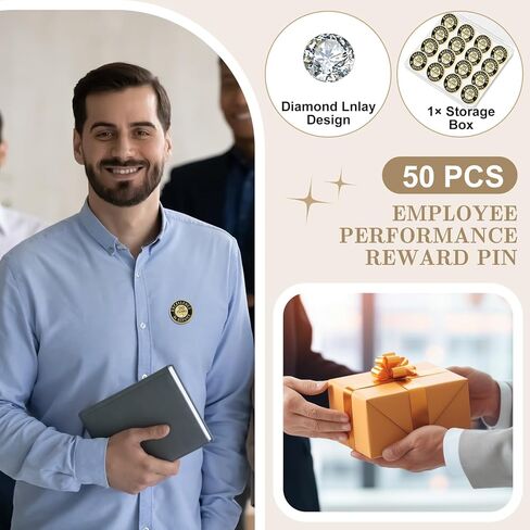50 Pcs Year of Service Pin Employee Excellence Award Lapel Pin Performance Recognition Reward Anniversary Pin (4 Year) in Saudi Arabia