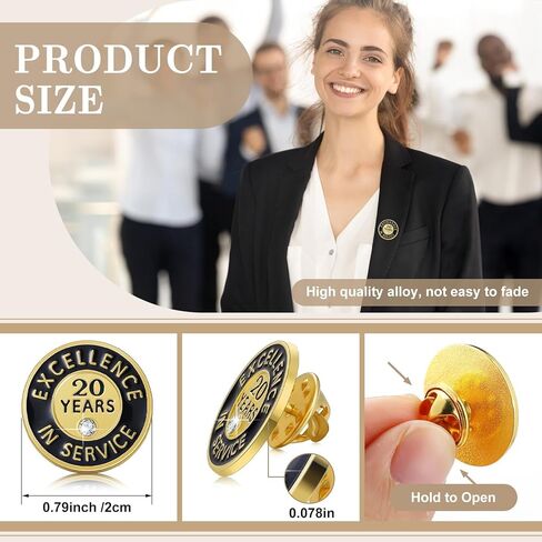 50 Pcs Year of Service Pin Employee Excellence Award Lapel Pin Performance Recognition Reward Anniversary Pin (4 Year) in Saudi Arabia