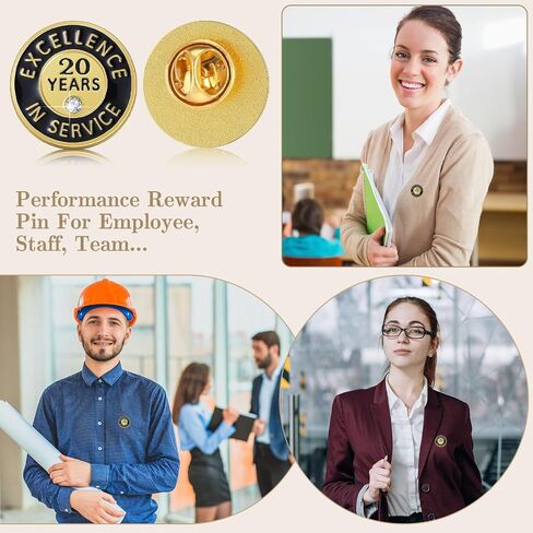 50 Pcs Year of Service Pin Employee Excellence Award Lapel Pin Performance Recognition Reward Anniversary Pin (4 Year) in Saudi Arabia