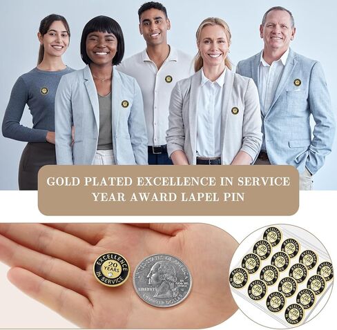 50 Pcs Year of Service Pin Employee Excellence Award Lapel Pin Performance Recognition Reward Anniversary Pin (4 Year) in Saudi Arabia