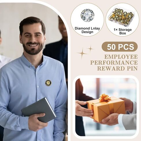 50 Pcs Year of Service Pin Employee Excellence Award Lapel Pin Performance Recognition Reward Anniversary Pin (4 Year) in Saudi Arabia