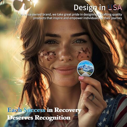 Original Three Year Sobriety Coin - Snow Mountain AA Coins - 3 Year AA Chips and Medallions - 1-10 Years NA AA Celebrate Recovery Addicts - Narcotics Alcoholics Anonymous Gifts for Men Women in Kuwait