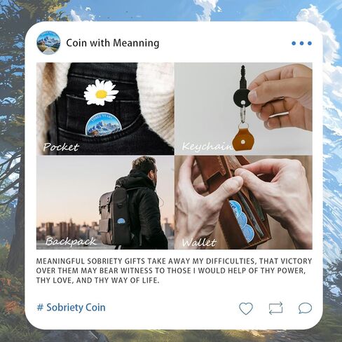 Original Three Year Sobriety Coin - Snow Mountain AA Coins - 3 Year AA Chips and Medallions - 1-10 Years NA AA Celebrate Recovery Addicts - Narcotics Alcoholics Anonymous Gifts for Men Women in Kuwait
